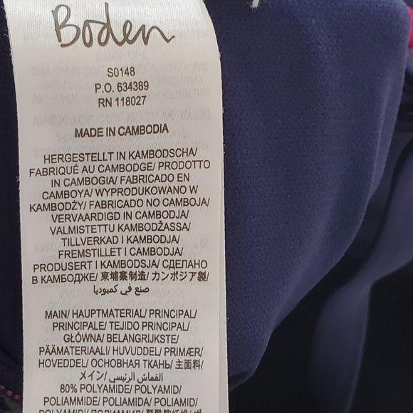 Boden One Piece Pink Swimsuit Size 10 - Picture 6 of 6